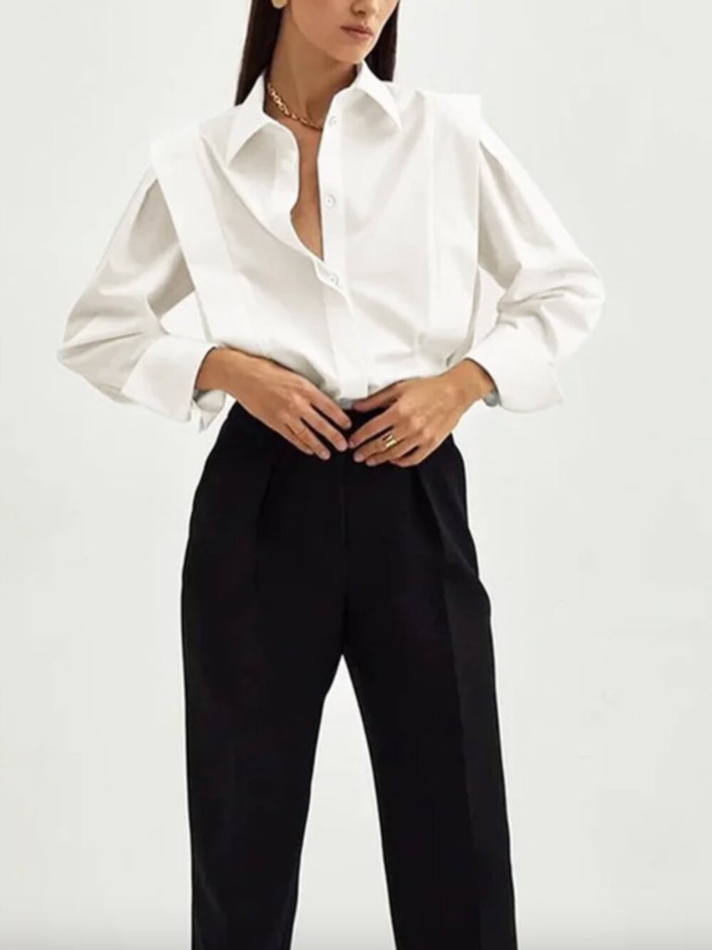 Oversized Button Down Cotton Shirt